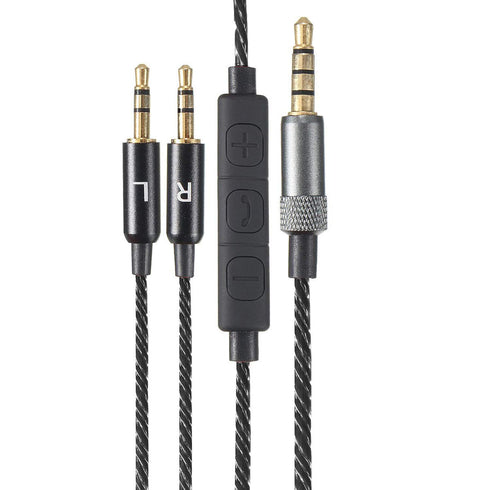 Replacement Cable Cord for Sol Republic Master Tracks HD/HD2/V8/V10/12/X3 (Remote Volume & Microphone Cable - Black)...