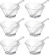 12 Pcs Plastic Clear Serving Bowls with Kitchen Plastic Scoops Salad Serving Bowls Popcorn Scoops Angled Candy Bowl for Salad Cooking Parties, 210...