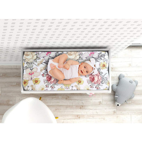 Changing Pad Cover, Diaper Baby Changing Table Covers for Girls & Boys, HNHUAMING Soft Fitted Changing Mat Cover Stretchy Nursery Changing Pad She...