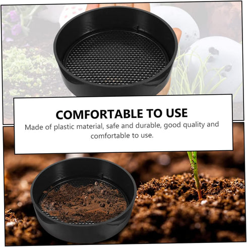 2 Soil Sieve Garden Potting Mix Sieve Stackable Sifting Pan Sand Sieves Soil Sifter Dispenser Sifting Pan Garden Riddle Sieve Garderning Tool Beac...