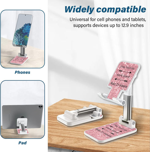 Foldable Phone Stand for Desk?Angle of View Adjustable Cell Phone Stand?Phone Holder for Desk/ipad Stand ?Suitable for iPhone, Samsung Smart Phone...