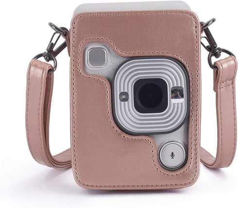 Phetium Protective Case Compatible with Instax Mini Liplay Hybrid Instant Camera and Printer, Soft PU Leather Bag with Removable/Adjustable Should...