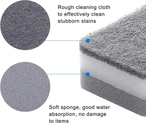 Individually Wrapped Sponges 20 Pack Kitchen Dishwashing Sponge Bulk, Non Scratch Dishes Scouring Pad Dishcloth, Odor-Free Sponge Wipes for Househ...