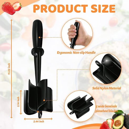 Meat Chopper, Hamburger Chopper, Potato Masher-Professional Multifunctional Heat Resistant Nylon Ground Beef Smasher Kitchen Tools And Gadgets, Sa...
