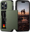 Nvollnoe Compatible with iPhone 15 Pro Case with Card Holder Heavy Duty Protective Dual Layer Shockproof Hidden Card Slot Slim Wallet Phone Cover ...