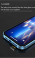 Anti-spy iPhone 15 Pro Max case Anti-Peeping Screen with Lock Magnetic Adsorption Double-Sided Tempered Glass Aluminum Alloy Bumper Lens Protector...