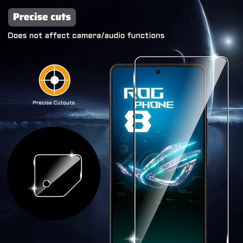 for Asus ROG Phone 8/8 Pro Screen Protector (6.78") Ultra HD Tempered Glass flim,9H Hardness Anti-Scratch (2+2 PACK)......