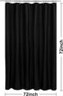 N&Y HOME Fabric Shower Curtain or Liner with Weighted Magnets - Hotel Quality Opaque Black Shower Curtain for Bathroom, Machine Washable, Water Re...