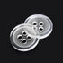 dophee 100pcs Plastic White Buttons for Crafts, 4 Holes Round Clear Sewing Buttons for Clothing Shirt Jeans Clothes DIY and Holiday Decoration - 1...