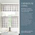 Elrene Home Fashions Farmhouse Living Buffalo-Check Tier Curtain Set for Bathroom or Kitchen Curtains, 30" x 24"(Set of 2 Tiers), Gray/White...