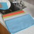 SINLAND 5 Color Assorted Microfiber Dish Cloth Towels Best Kitchen Cloths Cleaning Cloths with Poly Scour Side 12"x12" 5Pack (Pink+Blue+White+Yell...