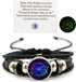 Vintage Zodiac Constellation Bracelets Zodiac Guardian Bracelet Black Leather Bracelet Adjustable Handmade Woven Bracelet Birthday Jewelry for Wom...