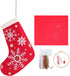 Myfelicity Embroidery kit, Christmas stocking shape, red embroidered cloth, snowflake pattern, adult female crafts hobby(red)...