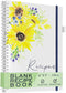 OUTSHINE 6 x9 Sunflower Hardcover Recipe Binder, Blank Recipe Binder to Write in Your Own Recipes, Recipe Binder, Recipe Book Blank, Recipe Notebo...