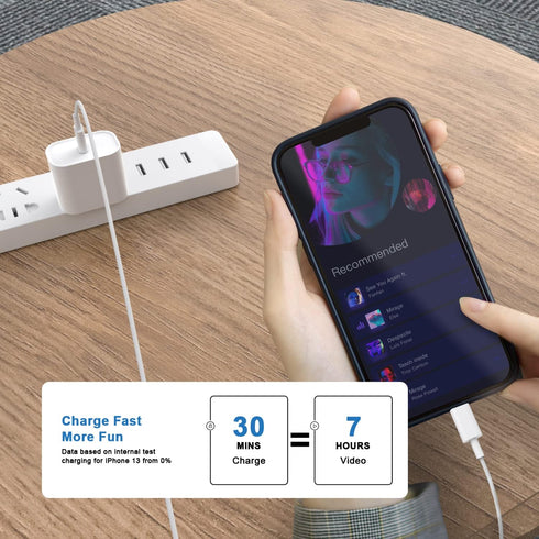 iPhone 14 13 12 Charger 10 FT, 3 Pack PD 20W USB C iPhone Charger Fast Charging Block with 3 Pack 10FT Long Type C to Lightning Cable Compatible f...