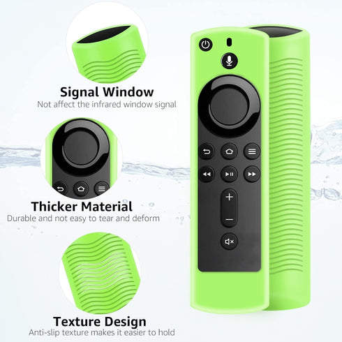 (3 Pcs) ONEBOM Fire Stick Remote Cover 3rd Gen, Glowing in The Dark, Anti Slip Protective Silicone Firestick Cover Compatible with Firestick 4K / ...