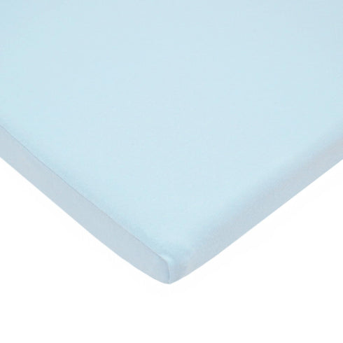 American Baby Company 100% Natural Cotton Jersey Knit 18" x 36" Cradle/Bassinet Sheet - Fitted, Blue/Gray/White, Soft Breathable, for Boys and Gir...