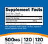 Nutricost Ox Bile Capsules 500mg Per Serving (120 Capsules) - Gluten Free & Non-GMO...