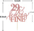 Glitter Rose Gold 29&Feeling Fine Cake Topper -Cheers to 29 Years Cake Topper -Anniversary or Vow Renewal Decoration Ideas...