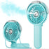 SWEETFULL Portable Misting Fan - 180° Foldable Handheld Personal Fan with Mist Spray, 3 Speeds, 30ml Water Tank, USB Rechargeable - Ideal for Trav...