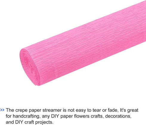 MECCANIXITY Crepe Paper Rolls 7.5ft Long 20 Inch Wide for Various Large Hanging Party Backdrop DIY Decoration, DIY Supplies, Hot Pink Pack of 2...