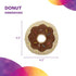 Tough 'N Fun Donut Squeaky Plush Dog Toy, Chew Guard Technology - Tan, Small (71148)...