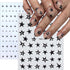 Star Nail Sticker 6 Sheets Gold Sliver Star Nail Art Stickers 3D Self-Adhesive Diamond Star Nail Decals Glitter Star Nail Charms Stickers Shiny Si...