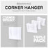 Corner Wall Mount for YI Home (3 Pack) Security Camera - Adhesive Holder, No Hassle Bracket, Strong 3M VHB Tape, No Screws, No Mess Install (White...