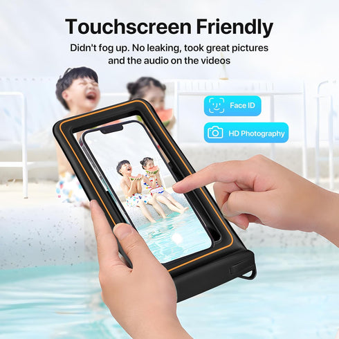 Diaclara Waterproof Phone Pouch, IP68 Floating Waterproof Phone Case with Lanyard for iPhone 15 Pro Max 14 Galaxy S24 Ultra, Underwater Screen Tou...