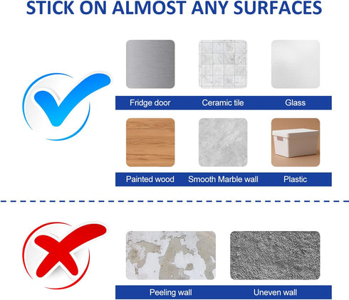 8.5" x 11" Dry Erase Board Removable Adhesive for Wall/Fridge, 4 Pack Nonwoven Foam White Erasable Sheet…...