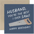 Old English Co. Funny Card for Husband Birthday - 'Best I Ever Saw' Pun Birthday Card for Him - Male Birthday Card for Men - DIY Home Improvement ...
