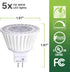 Bioluz LED 5 Pack MR16 LED Bulb Dimmable 50W Halogen Replacement 7w 3000K 12v AC/DC UL Listed High CRI...