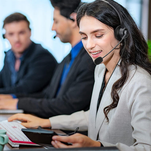 Corded Phone Headset with Microphone Noise Cancelling, RJ9 Office Telephone Headsets Hands Free Compatible with Cisco 8865 8851 8845 8841 7965 794...