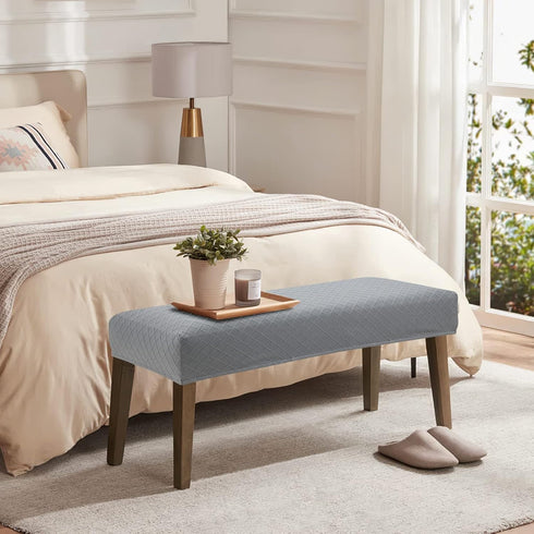 YISUN Jacquard Dining Bench Covers, Stretch Washable Removable Bench Slipcover, Rectangle Bench Seat Protector Cover for Dining Rooms, Living Room...