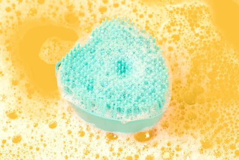 Luxurious Dog Bath Brush Scrubber - Soft Silicone Dog Shampoo Brush Combo for Pet Grooming, Bathing, & Massage Dispensing - Extreme Lather Dog Sho...