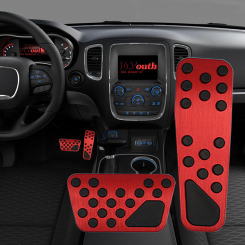 Aluminum Alloy Pedal Cover for Dodge Challenger 2008-2023 for Charger 2011-2023 for Chrysler 300 300C 2009-2019 No Drilling Aluminum Brake and Acc...