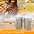 Accmor 2pcs Stainless Steel Dredge, Salt Pepper Dredge Shakers with Handle, Seasonings Spice Shakers with Lid, 14 Ounce...