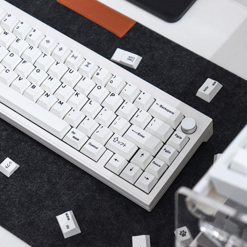 Gliging 135 Keys PBT Keycaps Cherry Profile DYE-Sub White Theme Minimalist Style Suitable for Mechanical Keyboard...