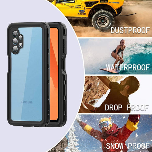 for Samsung Galaxy A32 5G Phone Case Waterproof IP68 Certified Dustproof Shockproof Built-in Screen Protector Full Body Phone Case for Samsung Gal...