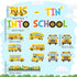 TaoBary 70 Pcs School Bus Bulletin Board Cutouts Decor School Bus Cut Outs Themed Classroom Bulletin Board Supplies Decoration Set for Party Schoo...