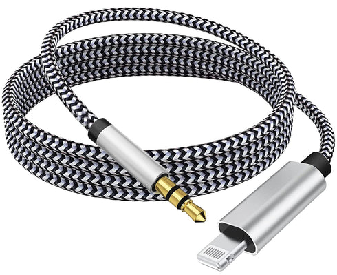 Apple MFi Certified Aux Cord for iPhone, Lightning to 3.5mm Jack Nylon Braided Audio Cable for iPhone 14 13 12 11 XS XR X 8 7 6 iPad to Car/Home S...