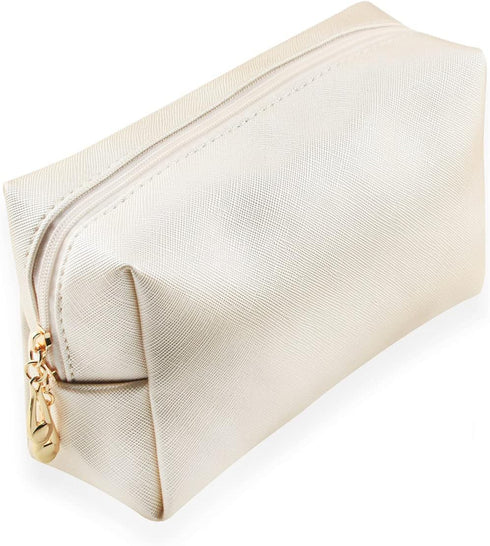 Small Makeup Bag Portable Cosmetic Bag for Women Makeup Pouch Waterproof Toiletry Bag for Travel (Beige, Normal)...