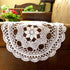 KEPSWET Cotton Floral Oval Handmade Crochet Lace Table Runner White (12x48 inch)...