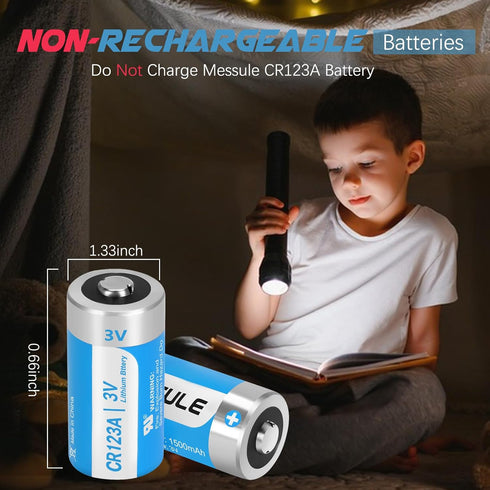 CR123A 3V Lithium Batteries 8 Pack 123A Lithium Batteries CR123 Battery 3 Volt High Power CR17345 3V Lithium Battery 1500mAh CR123A Cell Batteries...
