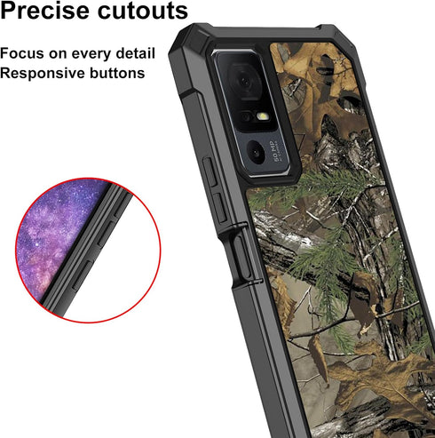 Ailiber for TCL 505 Phone Case, Jitterbug Smart 4/TCL 40 T/TCL 40XL Case with Screen Protector, Dual Layer Protection, Shockproof Corner TPU Bumpe...