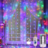 Curtain Lights, String Lights Bedroom, 300 LED 9.8x9.8Ft Twinkle String Light Decorations for Window Wedding Bedroom Wall Party Backdrop, Cute Hom...
