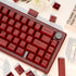 140 Keys PBT Japanese Keycaps Cherry Profile Key Caps DYE-Sub Red Keycaps Minimalist Style Customized Keycaps Set Compatible with Cherry MX Switch...