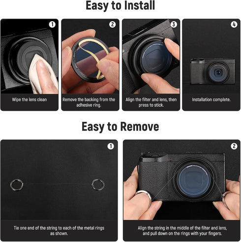 NEEWER UV Protection Filter Compatible with Ricoh GR IIIx GRIIIx GR III GRIII GR II GRII, Multi Coated HD Optical Glass/Water Repellent/Scratch Re...