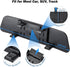 JOYTUTUS Rearview Mirror, 12 Inch Panoramic Anti-Glare Rear View Mirror, Interior Clip-on Wide Angle Convex Rear View Mirror Effectively to Reduce...