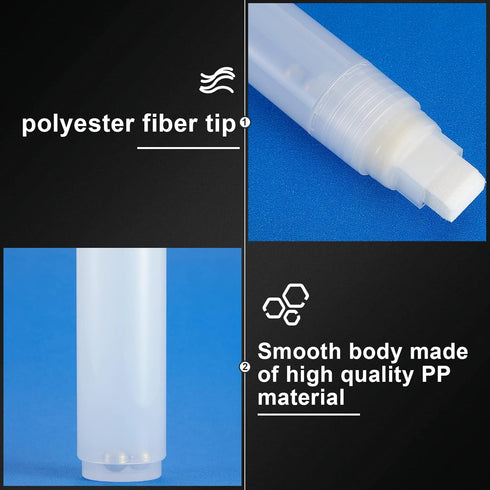 4 Pack White Paint Pens Empty Acrylic Permanent Marker Clear White Marker Pen Fine Point Empty Refillable Markers Empty Markers for Rock Painting ...